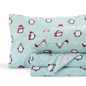 100% Cotton Sheets Bed Set,Ultra Soft & Comfort Brushed Cotton Sheet with Deep Pocket up to 16" - 1 of 4