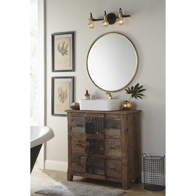 Axle 24" Brushed Nickel Vintage Bath Vanity Light