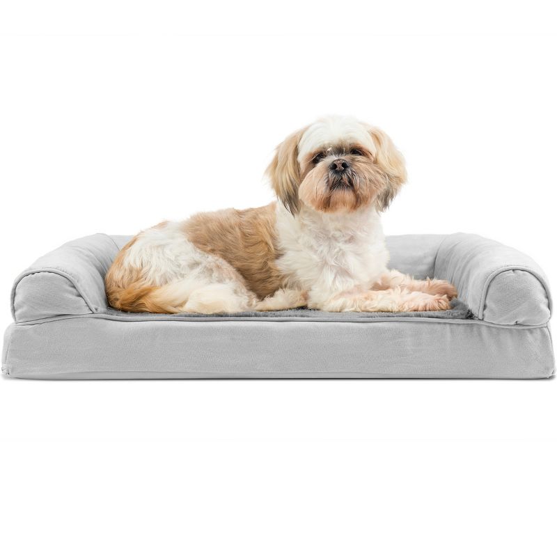 FurHaven Plush & Suede Orthopedic Sofa Dog Bed, 1 of 4