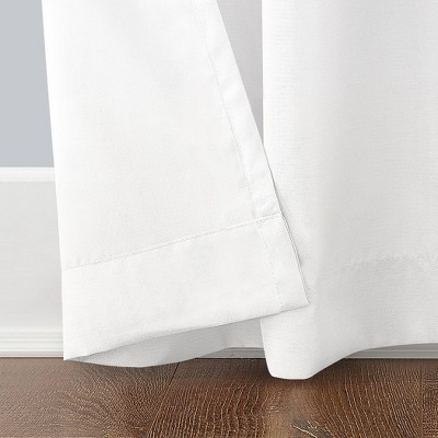 White 54" x 95" Polyester Blackout Grommet Curtain Panel