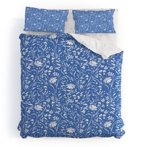 Deny Designs 3pc King Marta Barragan Camarasa Floral perennial pleasure Duvet and Sham Set - 1 of 4