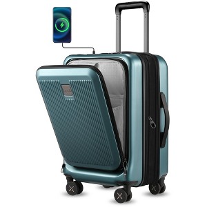 LUGGEX Carry On 20inch PC Hardside Expandable Suitcase with Front Pocket and USB Port - 1 of 4