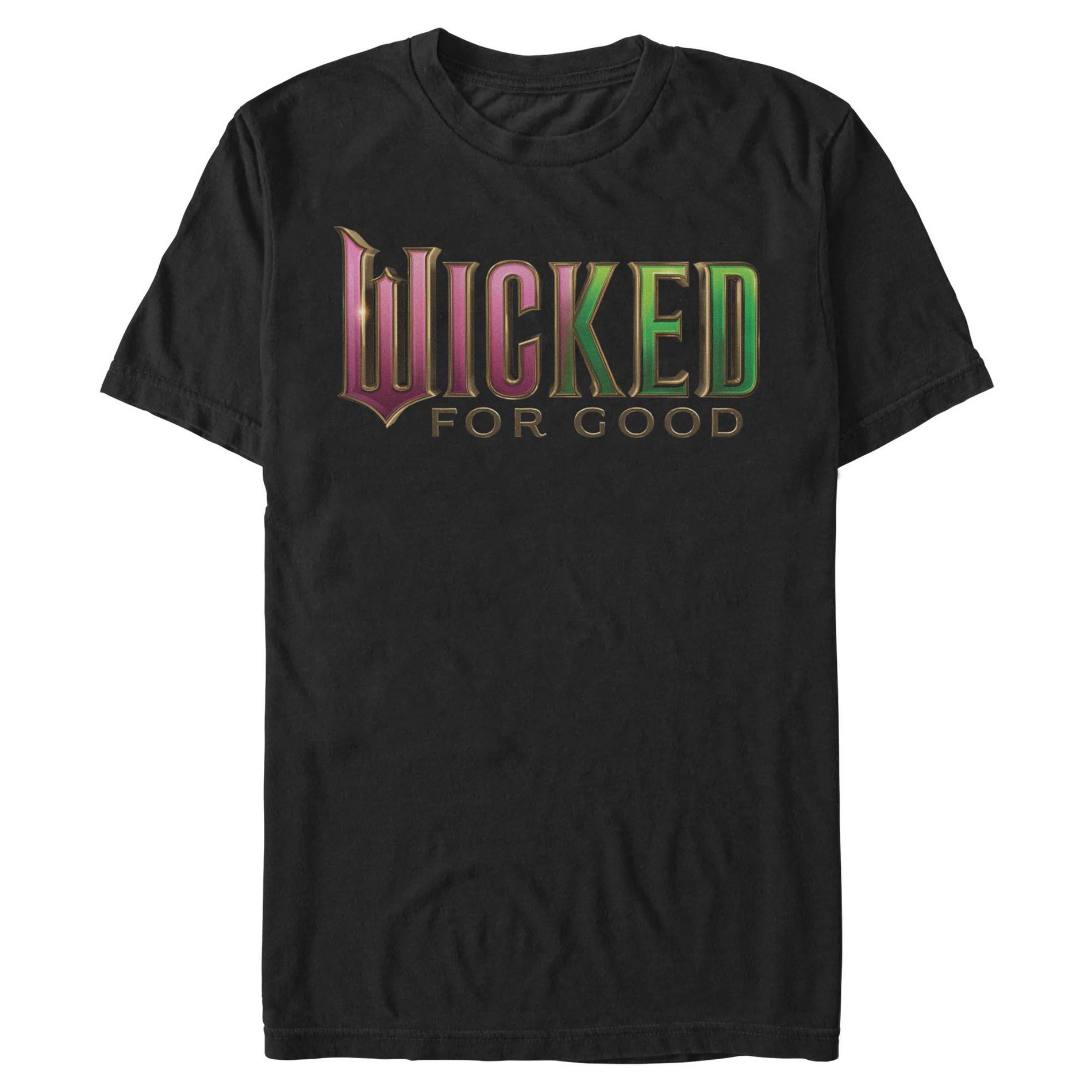 Mens Wicked: For Good Official Pink and Green Logo T Shirt