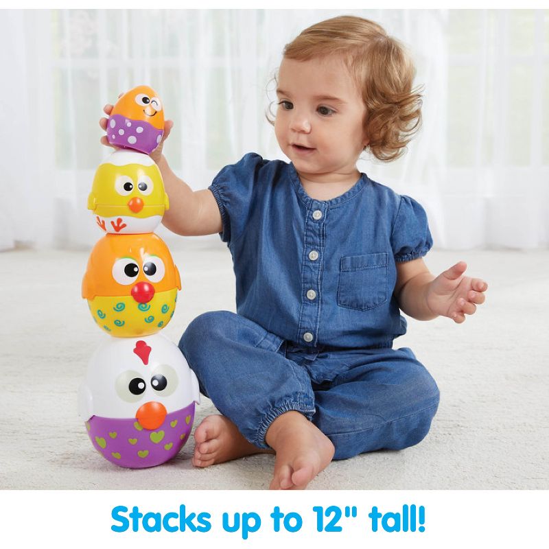 Kidoozie Chicken n' Egg Stackers, 8 Piece Set, Stacks Over 12" Tall, Playful and Colorful for Children 9-24 months, 4 of 8
