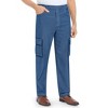Collections Etc Mens Double Cargo Pocket Pull-on Jeans - 4 of 4