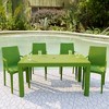 LeisureMod Mace Modern Dining Arm Chair for Indoor and Outdoor Home, Set of 4 - 2 of 4