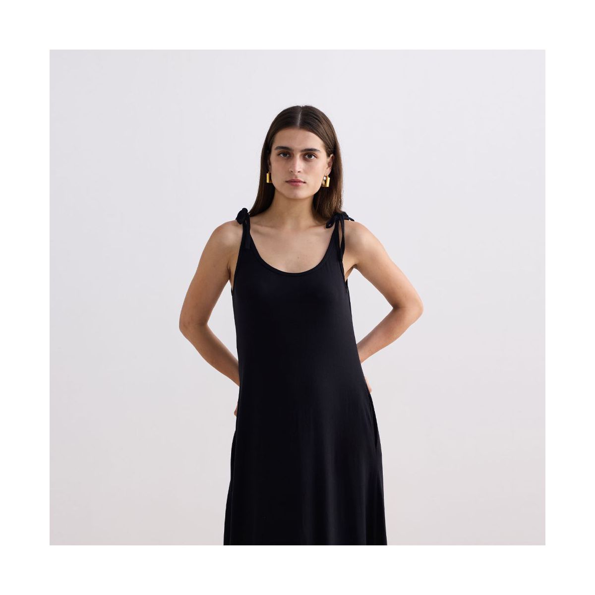 Reistor Womens Tie-Detail Maxi Dress - thumbnail 5