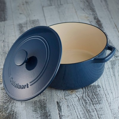 Cuisinart 5 Quart Enameled Cast Iron Round Covered Casserole - Thumbnail 2