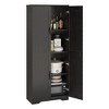 Kitchen Pantry Cabinet Pantry Storage Cabinet with Doors and Shelves 60" Freestanding Cupboard for Bathroom Dining Room Living Room - 2 of 4