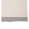 47" X 60"  and Ivory Cotton Woven Striped Throw Blanket with Fringe - 4 of 4