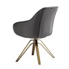 HOMLUX Mid-century Pyramid 360° Swivel Accent Chair Upholstered in Comfortable Velvet- Gold Plated Legs For Bedroom,Office,Dining - image 3 of 4