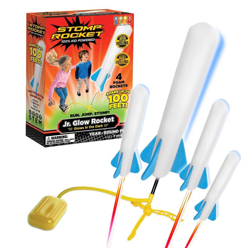 Stomp Rocket Junior Glow-in-the-Dark Toy Rocket Blaster, 1 of 7