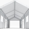 Whizmax Heavy Duty Steel Outdoor Carport,Storage Boat Shed Canopy Garage Car Shelter With 4 Window Sidewalls And 4 Doors - 3 of 4