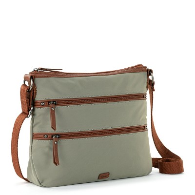 The Sak Esperato Crossbody Bag in Nylon, Convertible Purse, Sage, Size Medium — фото 2