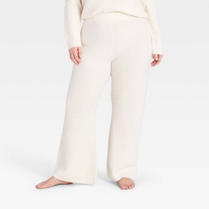 Women's Cable Knit Sweater Pants - Auden™ White 4X : Target