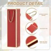 Unique Bargains Thick Kraft Paper Gold Edge Wine Gift Bags 13.7" x 3.7" x 3.5" 6 Pcs - 3 of 4