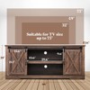 AMERLIFE 66" Farmhouse TV Stand for 75 Inches TVs, Entertainment Center with Sliding Barn Door, Reclaimed Barnwood - 3 of 4