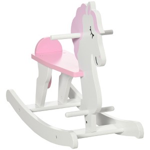 VisioGear Baby Walkers, Rocking Horse Toddler Baby Ride-on Toys with Safety Bar, Baby Walkers for Boys and Girls, Pink, 26.75"*10.75"*18.25" - 1 of 4