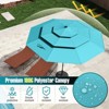 Tangkula 10 FT Solar Patio Umbrella w/ 32 LED Lights 3-Tier Vented Top Tilt Adjustment - 4 of 4