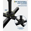 10Ft Cantilever Patio Umbrella, Round Outdoor Sun Shade with 360° Rotation & Easy-Lock Handle,  Cross Base, for Garden, Terrace, Balcony - 4 of 4