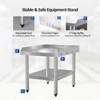 ROVSUN 24" x 30" Stainless Steel Equipment Stand with Adjustable Undershelf, Grill Stand Table for Restaurant Home - 2 of 4