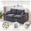 Modular Sectional Sofa Upholstered Loveseat 2-Seater Cloud Couch with Removable Cushion Cover, No Assembly Needed - ModernLuxe - 3 of 4