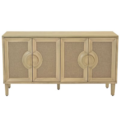 Nicbex 59.84 Inch Modern 4-door Storage Cabinet With Linen Decorative ...