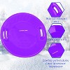 Slippery Racer Heavy-Duty Cold Resistant Downhill Pro Plastic Outdoor Winter Saucer Disc Snow Sled with Handles. - 2 of 4