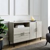 Saracina Home 56" 2 Door Contemporary Sideboard Birch: Modern Buffet Server with Adjustable Shelves, MDF Metal Frame - 4 of 4