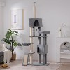 Cat Tree, 105 Inches Cat Tower for Indoor Cats, Multi-Level Cat Condo with 3 Perches, 2 Caves, Basket and Scratching Board for Kittens Pet House Play - 3 of 4