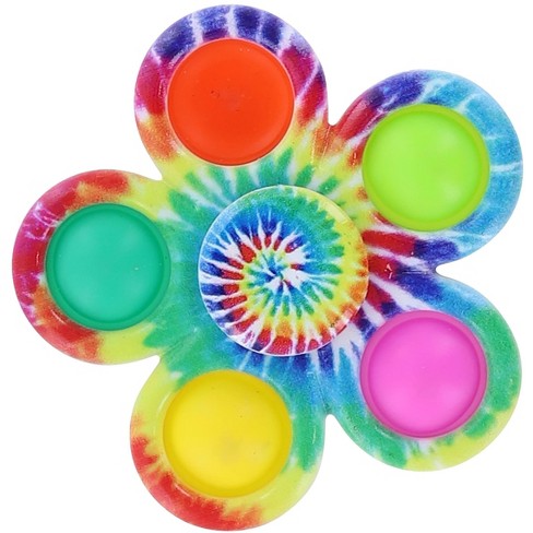 Pop Fidget Toy Spinner 5-Button Rainbow Bubble Popping Game 