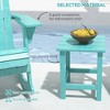 Resenkos Outdoor Side End Table, End Table, Outdoor Couch Table,Patio Side Table, 15" Square Outdoor End Table, HDPE Plastic Tea Table, Green - 3 of 4