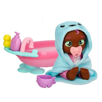 Cry Babies Newborn My First Bath Tiff Baby Doll 6pc Set w/ Bath Tub