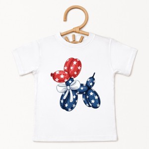 The Juniper Shop 4th Of July Balloon Dog Toddler Short Sleeve Tee - 1 of 4