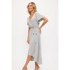 WEST K Women's Georgia Knee-length Faxu Wrap Knit Dress - 2 of 4