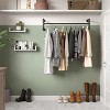 Artloge Heavy Duty Industrial Pipe Clothes Rack Wall Mount Garment Closet Storage Rack Hanging Rail Iron Pipe Organiser Hold up 43 Hangers for Home - 2 of 4