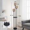 GDFStudio Bach Metal Floor Lamp with 3-Shade and Shelf - 3 of 4