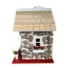 Home Bazaar 10" Fieldstone Guest Stone Cottage Bird House White - 3 of 4