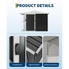 Outdoor Metal Storage Shed, Weatherproof Garden Tool Shed with Lockable Doors, Utility Tool Storage Shed with Open Shelves - 4 of 4