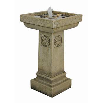 Design Toscano White Chapel Manor Pedestal Garden Fountain - Beige