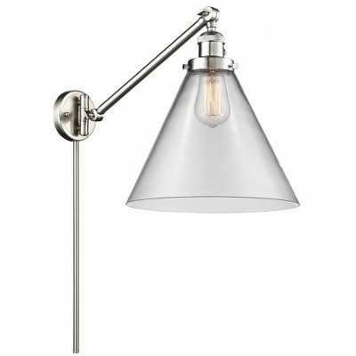 Cone - 1 Light Swing Arm Wall Sconce In Industrial Style-16 Inches Tall and 12 Inches Wide