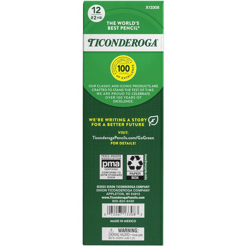 Ticonderoga Beginners Oversized Pencils with Latex-Free Eraser, No 2 Thick Tips, Pack of 12, 3 of 5