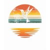 Junior's Design By Humans Hummingbird Vintage Retro Sunset Hummingbirds By JplusFunny T-Shirt - 2 of 3