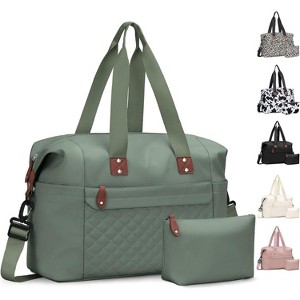 Waterproof Weekender Overnight Duffle Bag, Carry On Personal Item, Gym Travel Luggage with Toiletry Kit - 1 of 4