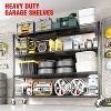 5-Tier or 4-Tier Metal Storage Shelves with Wheels, 59" W 3300 LBS Capacity Heavy Duty Adjustable Wire Rack for Garage, Pantry, Kitchen - 3 of 4