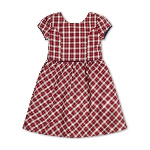 Hope & Henry Girls' Short Sleeve Button Back Schoolgirl Dress, Infant - 1 of 4