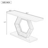 JUJABU Modern Entryway Table with a Unique Hollow Hexagon Leg Design and a Premium Fir Veneer Finish for Sophistication - 4 of 4