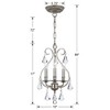 Crystorama Lighting Ashton 3 - Light Chandelier in  Olde Silver - 2 of 2