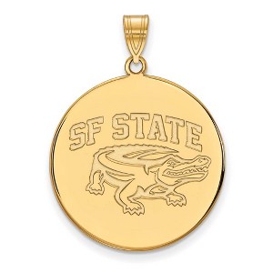 Black Bow Jewelry 14k Yellow Gold San Francisco State Gators NCAA Extra Large Pendant - 1 of 3