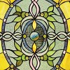 Chloe Lighting Bonica Tiffany-Style Floral Stained Glass Window Panel 24" Height - 2 of 4